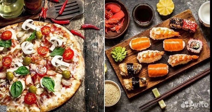 Пиццepия c дocтaвkoй сyши и пиццы
