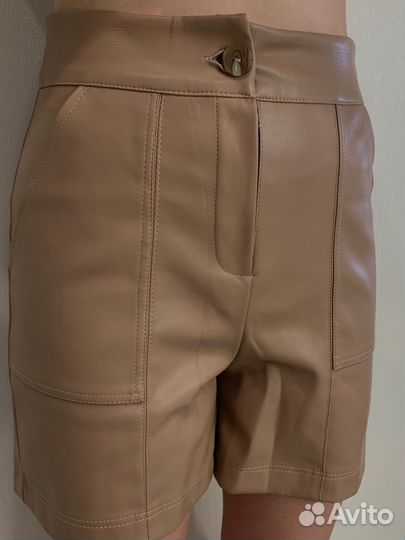 Шорты женские кожаные