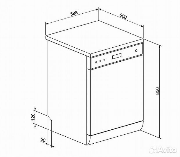 Посудомоечная машина smeg LP364XS