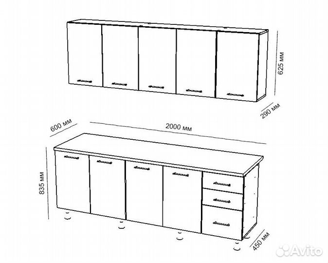 Кухня Асти с доводчиками на петлях