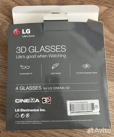 3D очки LG cinema 4шт