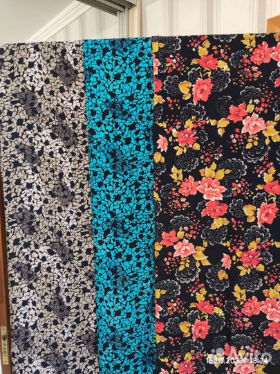 Отрезы крепдешина. Натуральный шёлк