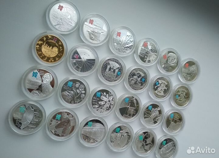 Олимпиада Лондон 2012 полный набор серебро пруф