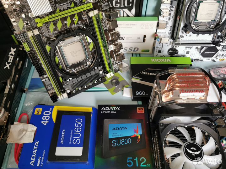 Комплект материнская плата Intel 8/12 ядер 16 озу