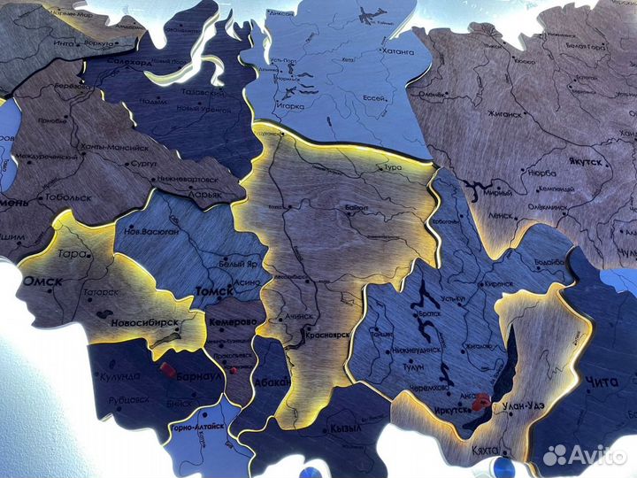 Настенная карта России