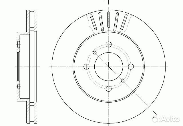Диск тормозной вентилируемый G-brake GR-02751