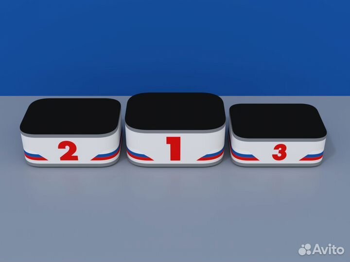 Пьедестал награждения Матрешка 812х612мм (закругл)