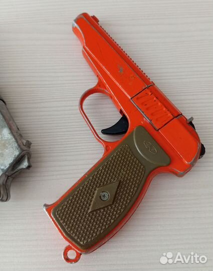 Детская игрушка пистолет, СССР металл