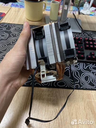 Кулер процеccорный/ 6 трубок / 2 вентилятора