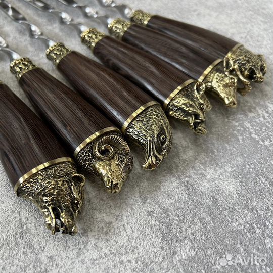 Набор шампуров Звери большие с литьем