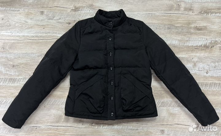 Женский чёрный плотный пуховик куртка Club Monaco