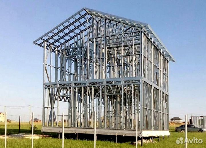 Лстк каркас двухэтажного дома