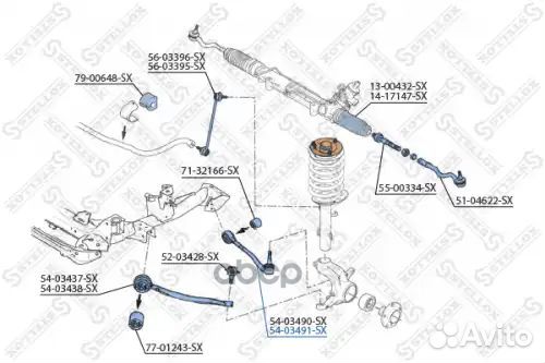Рычаг задний нижний правый алюм BMW X3 all 04