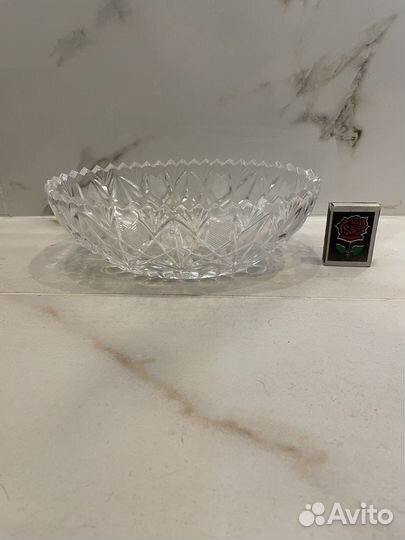 Хрустальная ваза СССР для фруктов