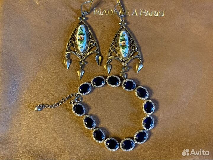 Серьги милихиор СССР с позолотой