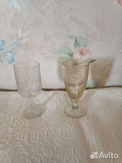 Набор хрустальных советских рюмок