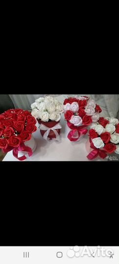 Композиции из мыльных роз
