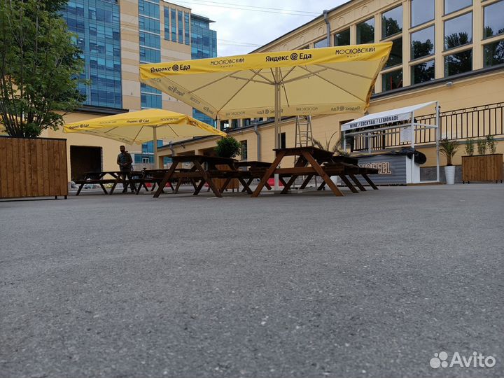 Зонт на центральной опоре с брендированием