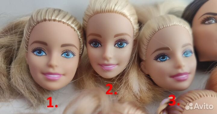 Головы для кукол типа Барби