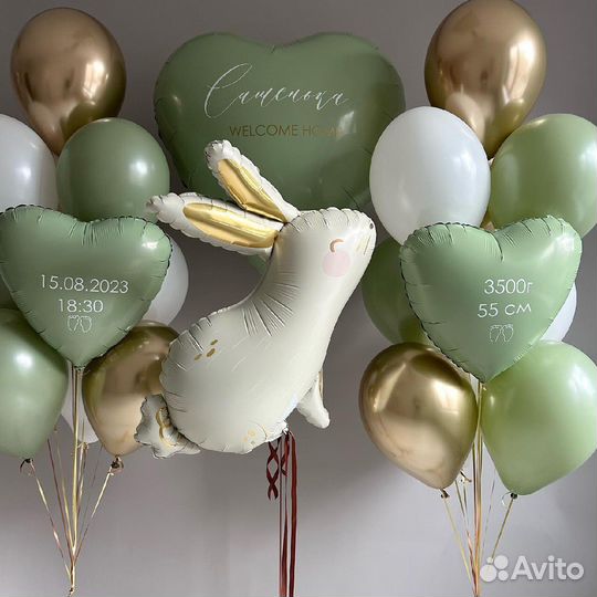 Гелиевые шары на выписку. На рождение ребенка