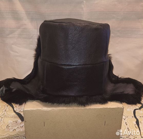 Шапка ушанка из кролика