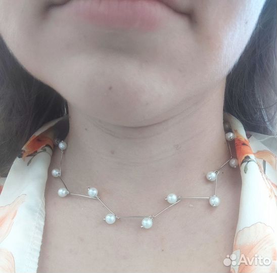 Кол е с жемчужинками