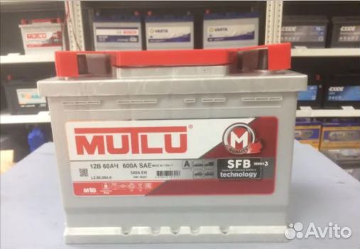 Аккумулятор 60 Ач Mutlu пусковой 540А