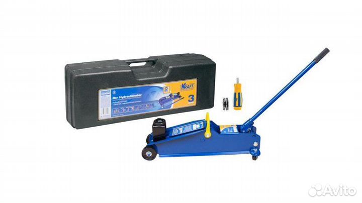Домкрат гидр. подкатной 3т (192-535мм) кейс