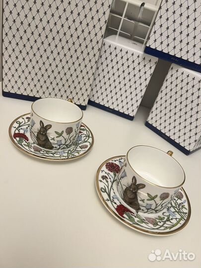 Ифз чашка с блюдцем сад алисы новая