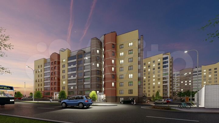 3-к. квартира, 60,7 м², 1/10 эт.