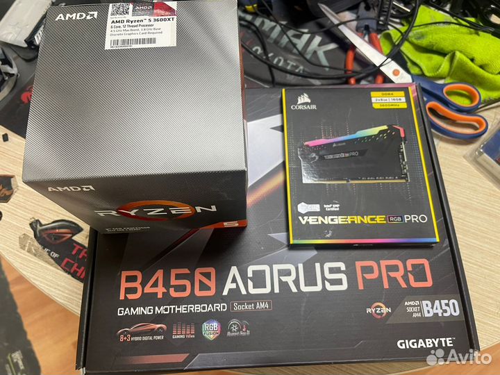 3600xt+b450+16gb (комплект)