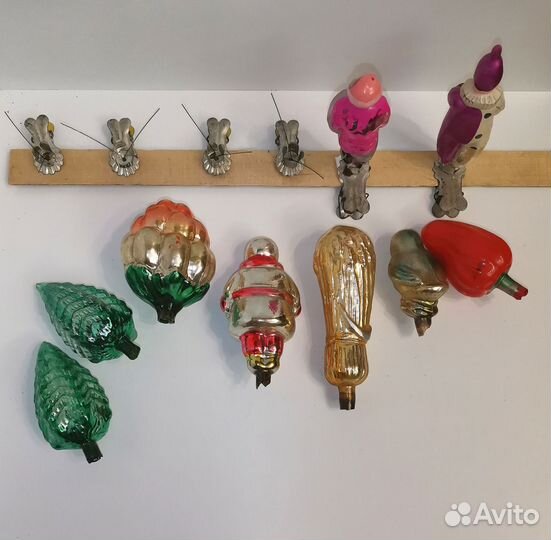Елочные игрушки ретро 50-60-е СССР винтаж