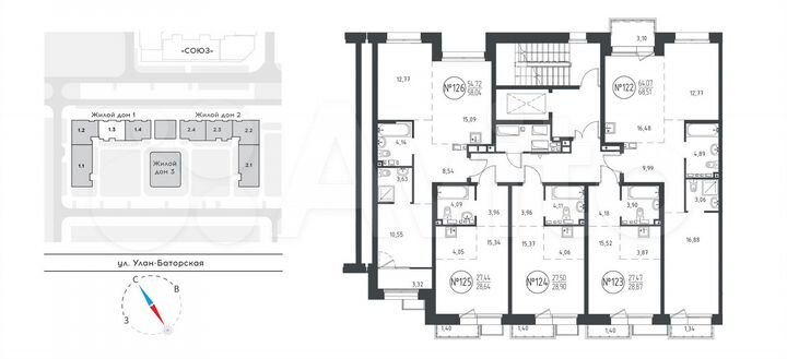 Квартира-студия, 28,9 м², 9/10 эт.