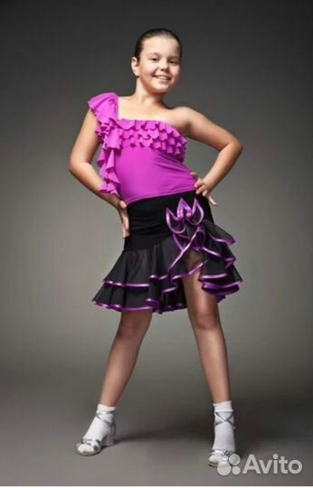 Брюки, юбка для бальных танцев р. 128-134-140