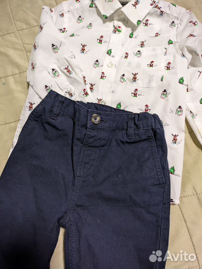 Рубашка новогодняя на мальчика 92 размер