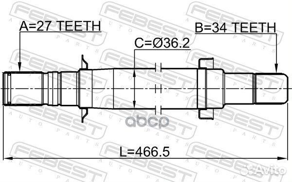 1012-caprh полуось правая Chevrolet Captiva 07