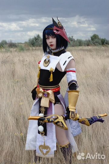 Косплей парик костюм Кудзе Сара Геншин