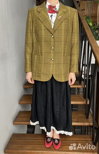 Винтажный пиджак женский шерсть