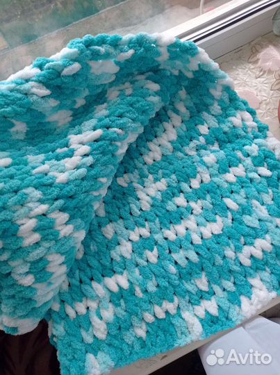 Плед детский вязаный ручная работа