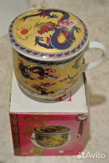 Чашка (кружка) заварочная с крышкой и ситечком