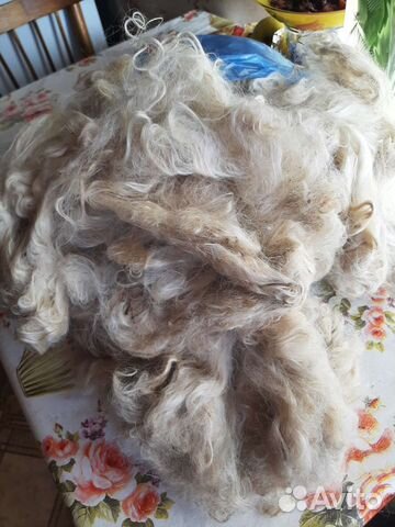 Пух козий,белый