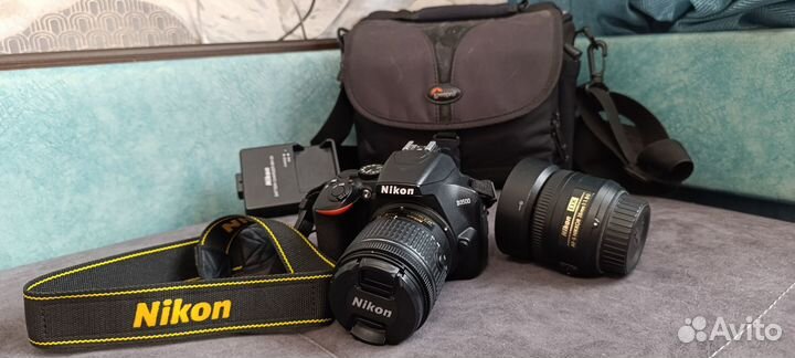 Зеркальный фотоаппарат nikon d3500 + 2 объектива