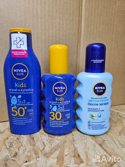 Солнцезащитный лосьон nivea sun играй и купайся sp