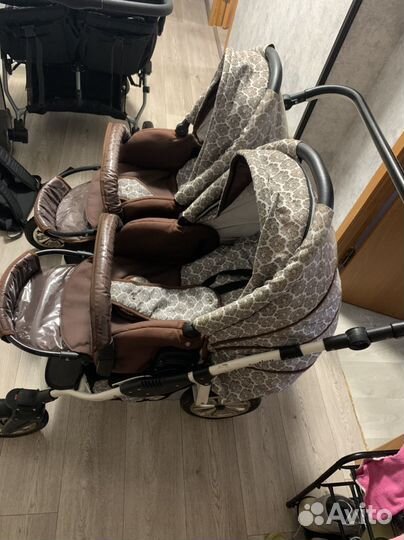 Коляска для двойни indigo 0+