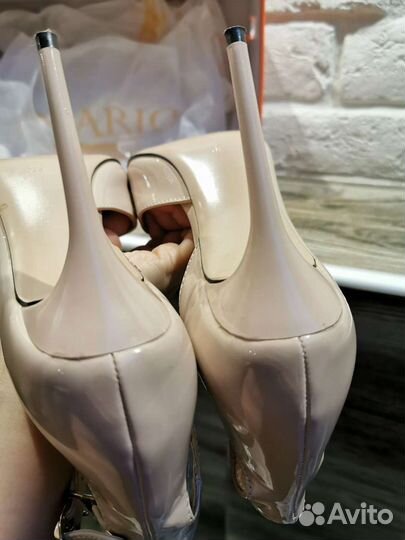 Туфли с ремешком цвет пудра беж