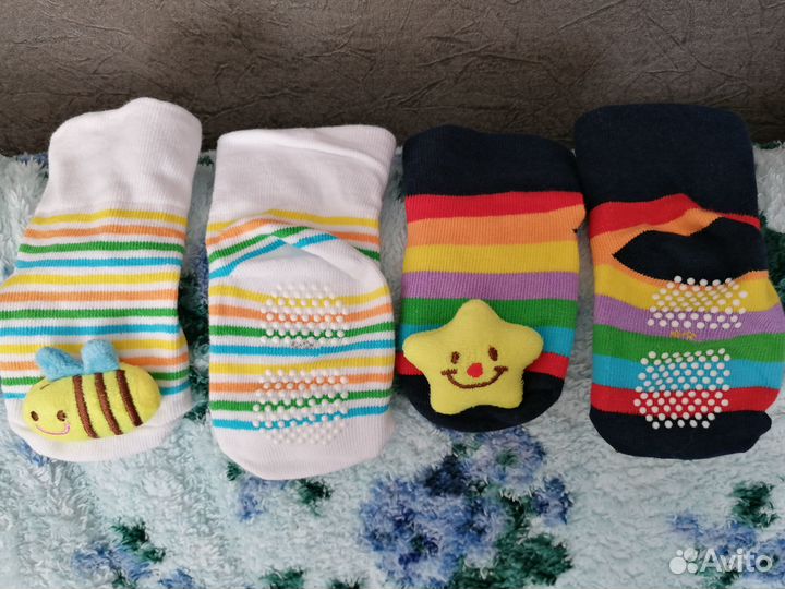 Носочки детские с мягкой игрушкой, с тормозами