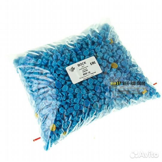 500 гр. Воск для изготовления свечей синий кусково