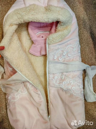 Конверт на выписку зимний для девочки