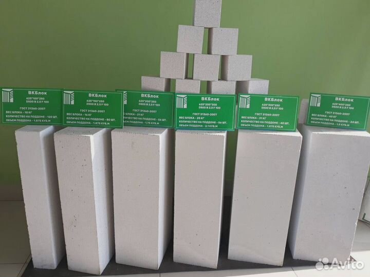 Газоблок 300х200х636