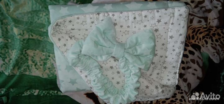 Одеялко -конверт с бантом